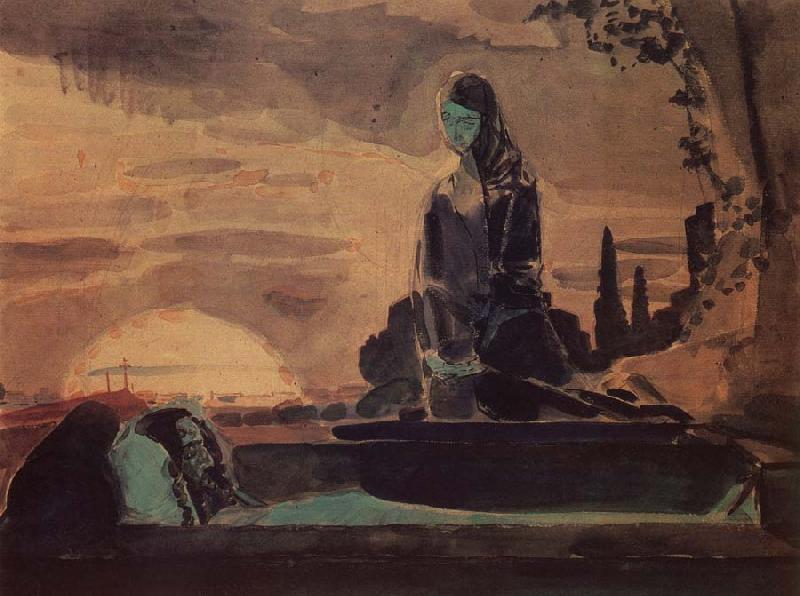 Mikhail Vrubel The Lamentation oil painting image